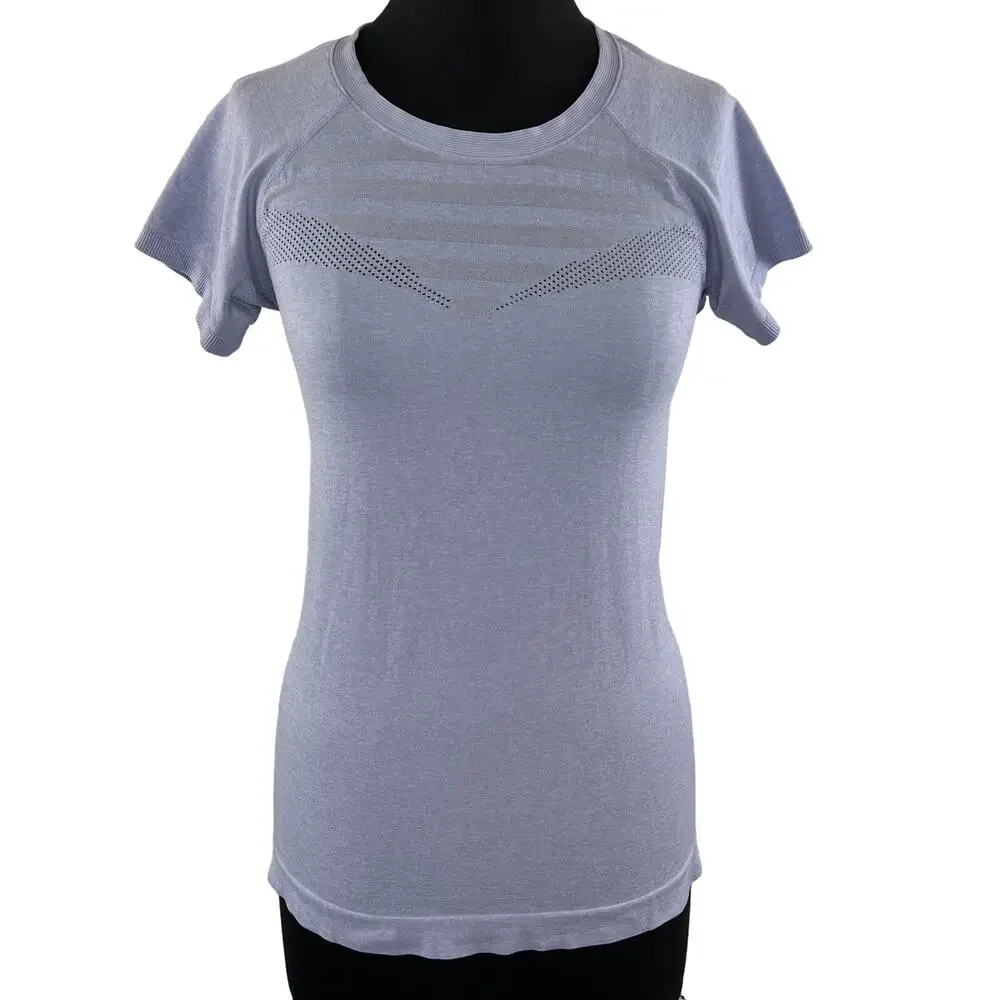 Z by Zella Purple Perfume S Move Thru Short Sleeve Seamless T-Shirt Yoga Size M